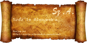 Szüle Alexandra névjegykártya