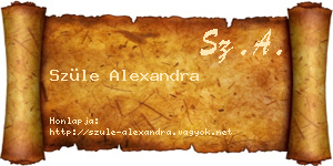 Szüle Alexandra névjegykártya