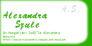 alexandra szule business card
